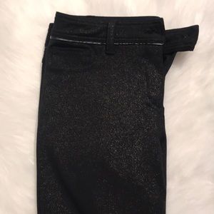 Black pants with gold detail